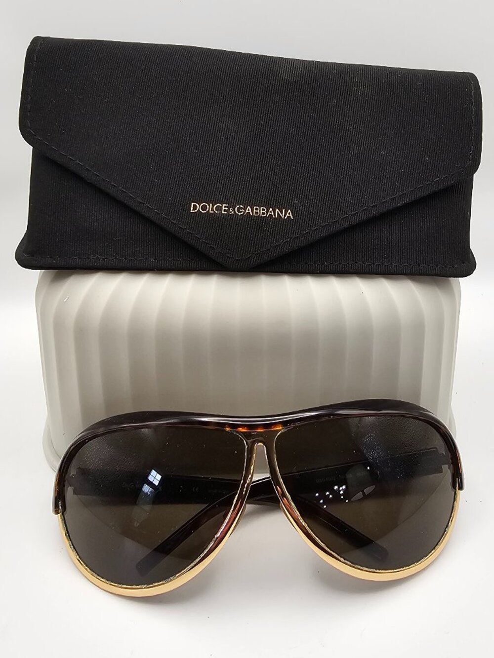 Dolce & Gabbana D&G 8022 Wraparound Aviator Sunglasses – 502/73